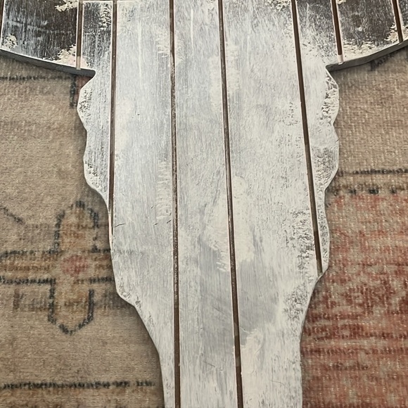 Farmhouse Fetco Home Decor Wild Stag Wood Wall Decoration White antique style - Picture 11 of 11